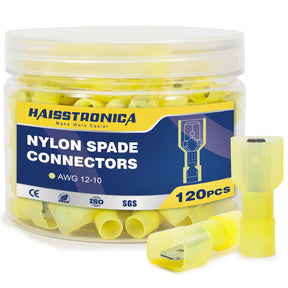 Nylon Spade Connectors Kit AWG 22-10-Bottle