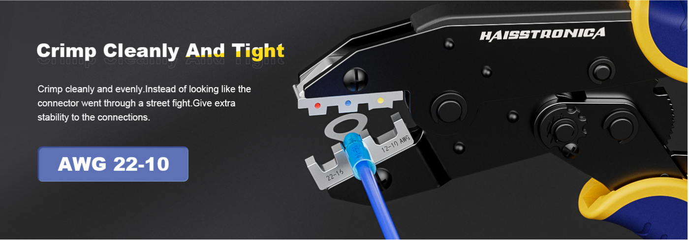 Crimper and wire stripper with solder seal connectors set—crimper tool electrical bundle for fast waterproof splices.
