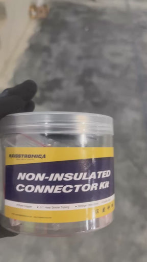 Non Insulated Butt Connectors with 3:1 Heat Shrink Tubing Kit